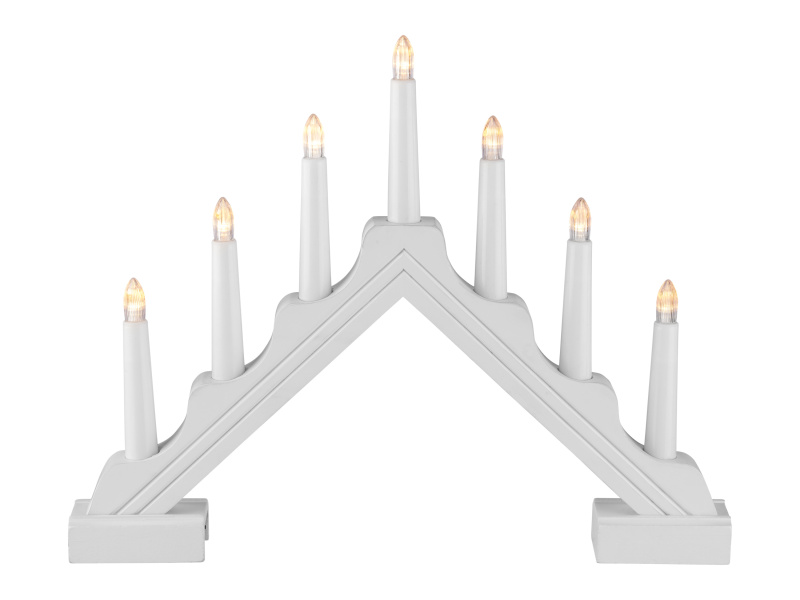 Livarno home Obloukový LED svícen (hranatá/bílá)