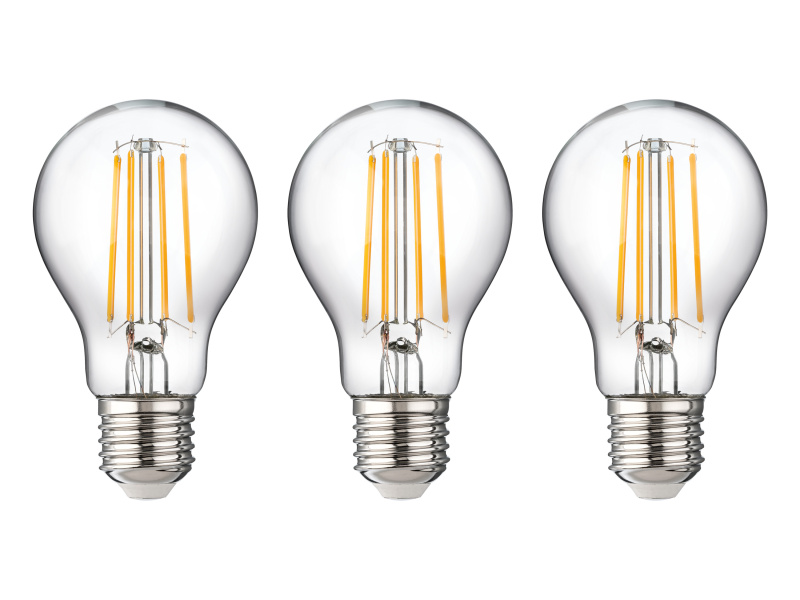 Livarno® Filamentová LED žárovka, 3 kusy (E27, filamentová)