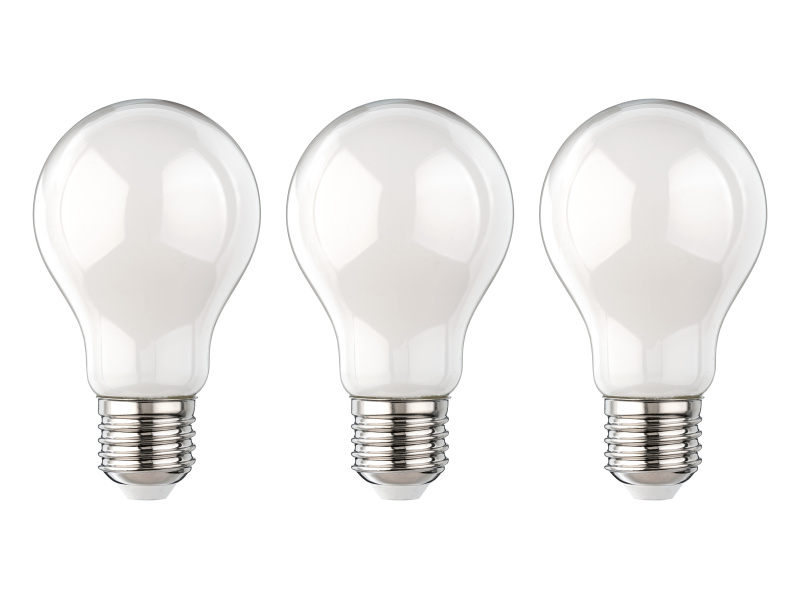 Livarno® Filamentová LED žárovka, 3 kusy (E27, mléčná)