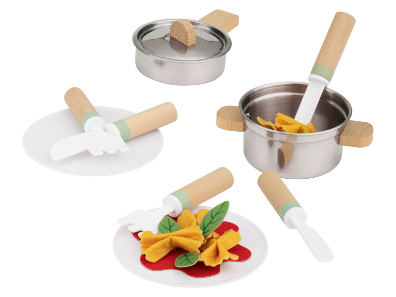 lupilu® Dřevěná sada nádobí a pomůcek do kuchyně (Sada na vaření)