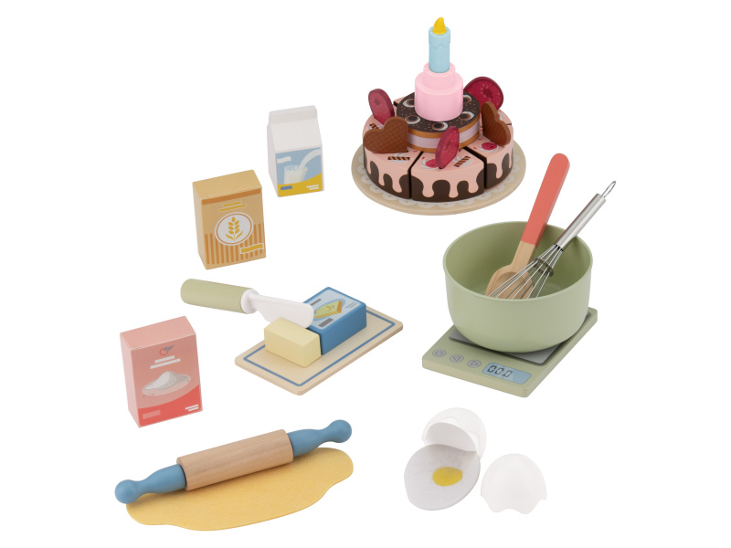 lupilu® Sada dřevěných potravin (narozeninový dort)