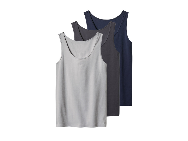 esmara® Dámské tílko, 3 kusy (navy modrá / šedá, Xl(48/50))