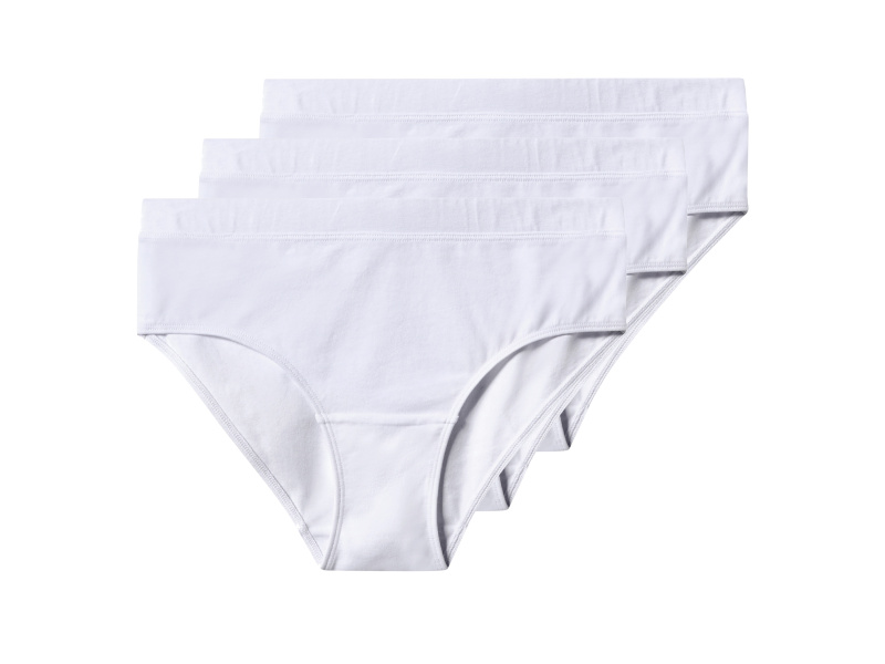 esmara® Dámské kalhotky s BIO bavlnou, 3 kusy (bílá, L(44/46))