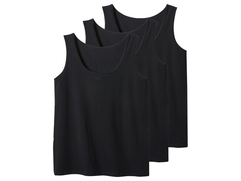 esmara® Dámské tílko, 3 kusy (černá, 3Xl(56/58))