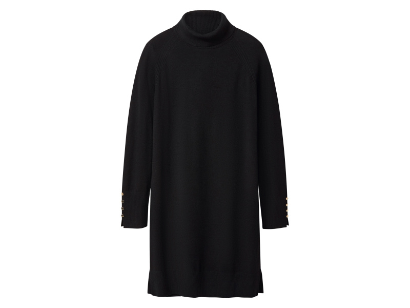 esmara® Dámské pletené šaty (černá, S(36/38))