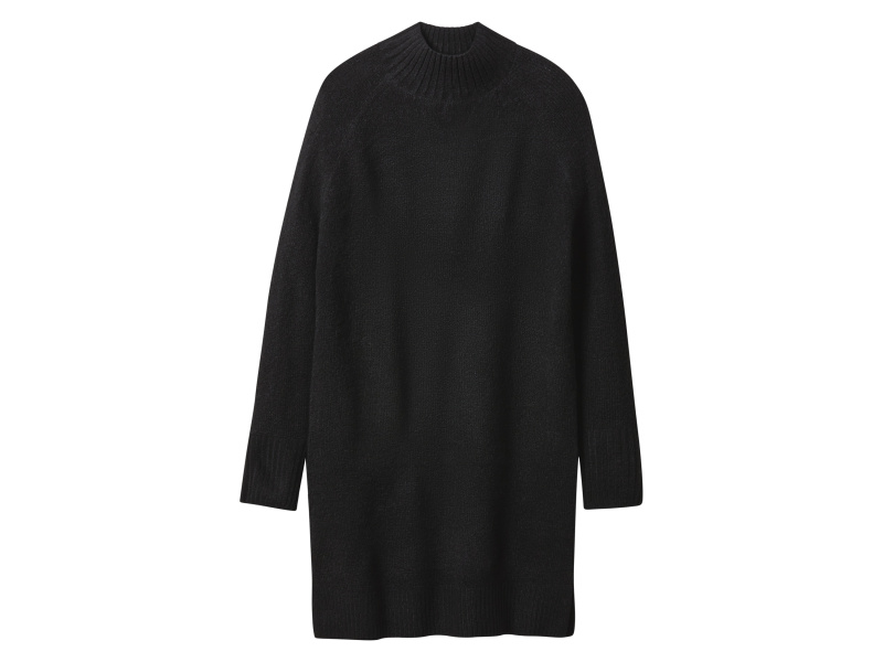 esmara® Dámské pletené šaty s podílem vlny (černá, Xl(48/50))