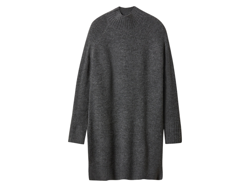 esmara® Dámské pletené šaty s podílem vlny (šedá, Xl(48/50))
