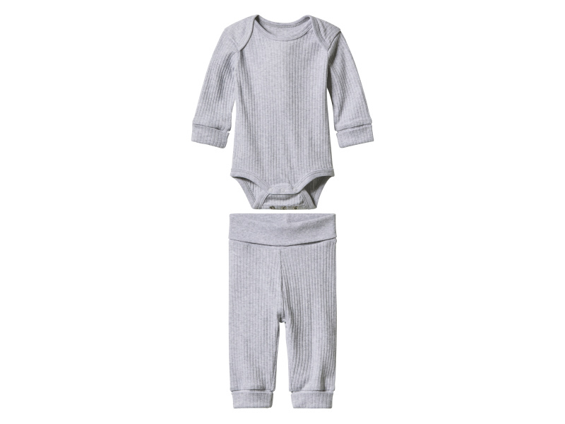 lupilu® Dětská rostoucí souprava s BIO bavlnou, 2 dílná (šedá, 86/92)