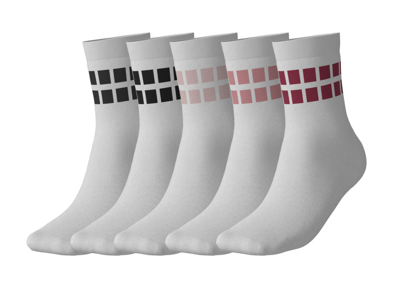 esmara® Dětské termo ponožky s BIO bavlnou, 5 kusů (bílá, 31-34)
