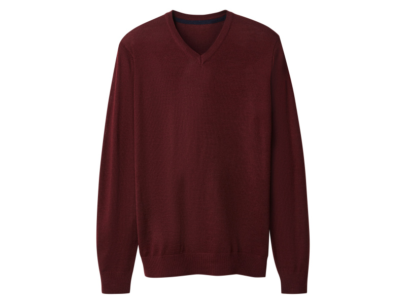esmara Men Pánský svetr s příměsí merino vlny (bordó, XXL (60/62))