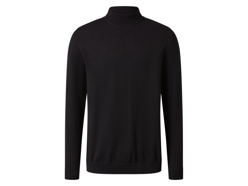 Esmara Men Pánský úpletový svetr s rolákem (černá, S (44/46))