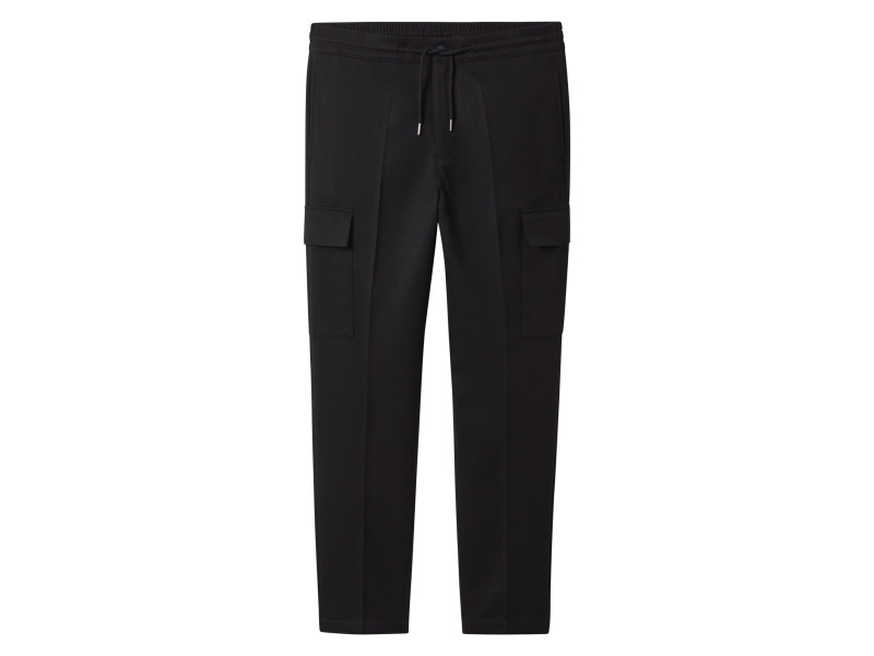 esmara Men Pánské flanelové cargo kalhoty (černá, XL (56/58))