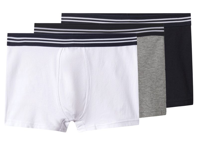 esmara Men Pánské boxerky, 3 kusy (navy modrá / bílá / šedá, 6/L)