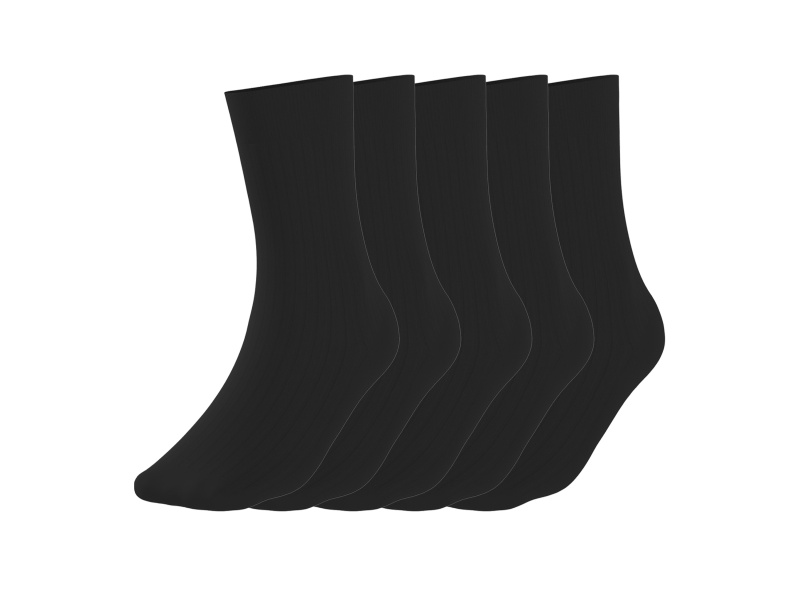 esmara® Pánské ponožky s BIO bavlnou, 5 párů (černá, 39-42)