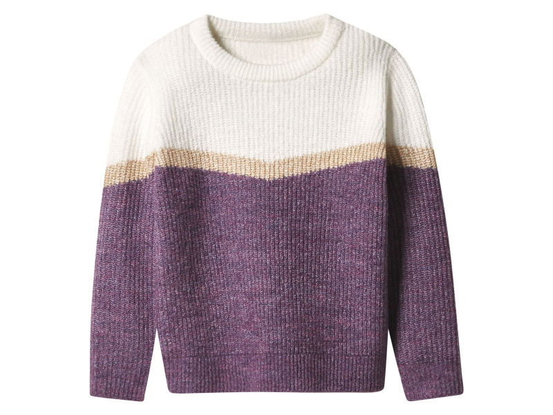 lupilu® Dívčí svetr (lila fialová / bílá, 98/104)