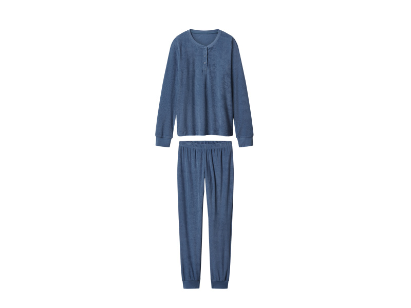 esmara® Dámské froté pyžamo (modrá, S(36/38))