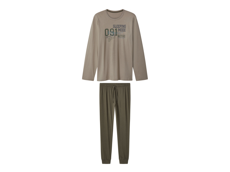 esmara Men Pánské pyžamo (šedá/khaki, L (52/54))