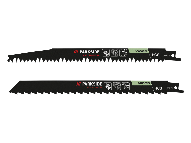 Parkside Performance® Sada pilových listů pro pilu ocasku Pfszp 3 A1, 2dílná (dřevo / surové dřevo)