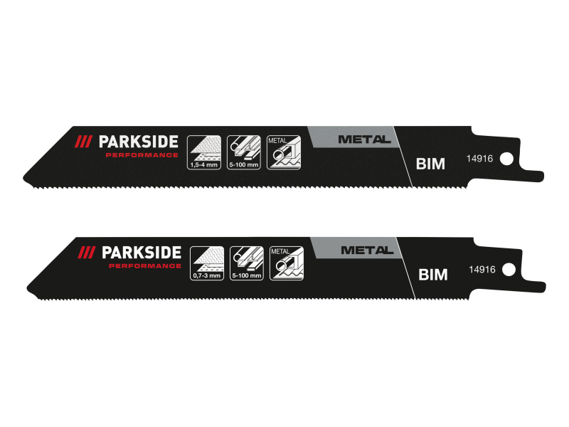 Parkside Performance® Sada pilových listů pro pilu ocasku Pfszp 3 A1, 2dílná (měkké kovy)