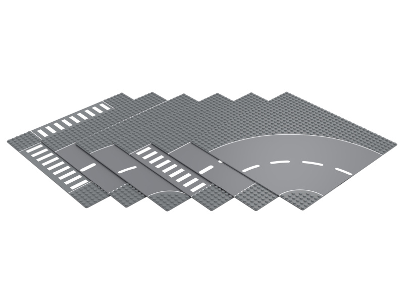 lupilu® Clippys Stavební desky, 6x 25 x 25 cm (ulice)