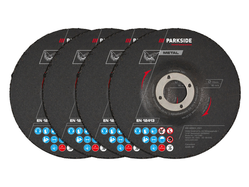 Parkside Performance® Řezné kotouče / Brusné kotouče / Diamantový řezný kotouč (sada hrubovacích kotoučů, 4dílná)