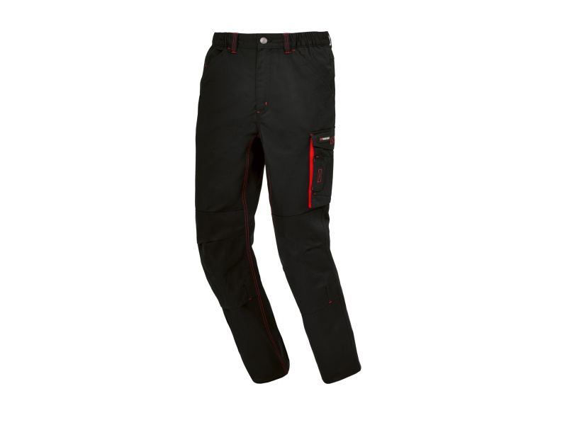 Parkside® Pánské zateplené pracovní kalhoty (černá/červená, 58)