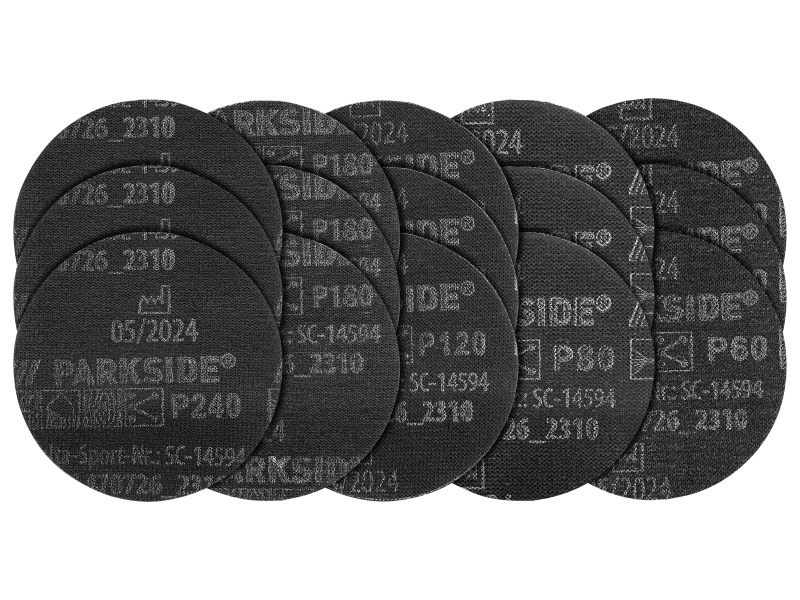 Parkside Performance® Sada brusných mřížek, 15dílná (excentrická bruska)