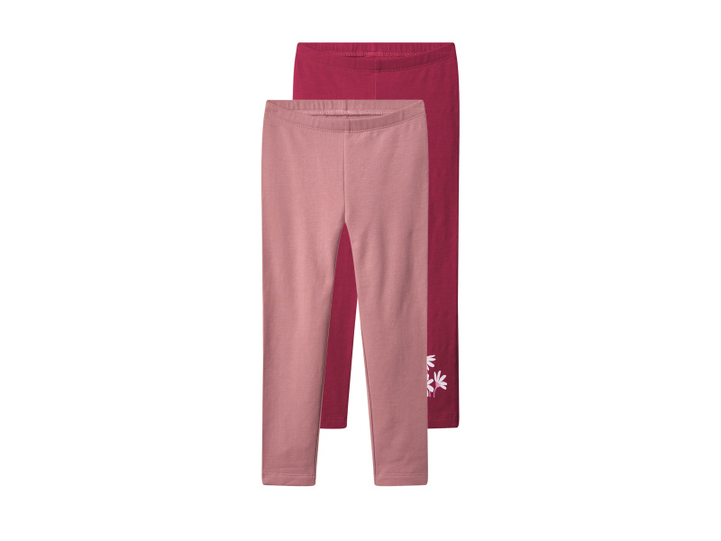 lupilu® Dívčí termo legíny, 2 kusy (světle růžová / červená, 98/104)