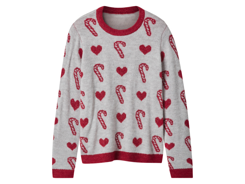 esmara® Dívčí vánoční pletený svetr (světle šedá, 146/152)