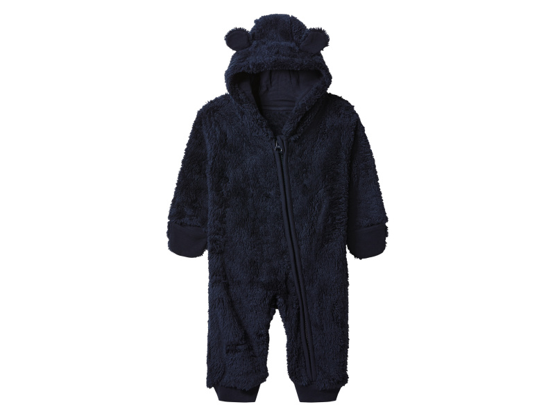 lupilu® Dětský plyšový overal (navy modrá, 86/92)