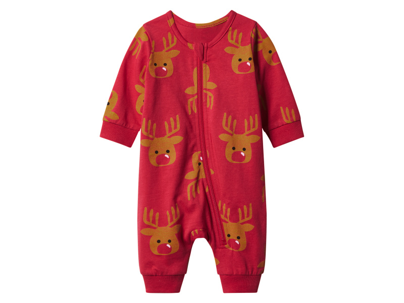 lupilu® Dětský vánoční overal na spaní (červená, 62/68)