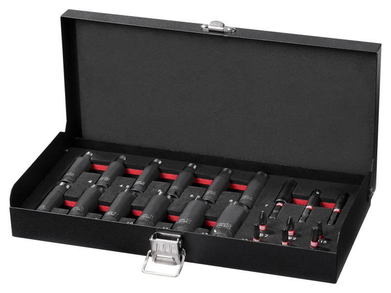 Parkside Performance® Sada rázových nástrčných klíčů a bitů PSS 21 A1, 21dílná