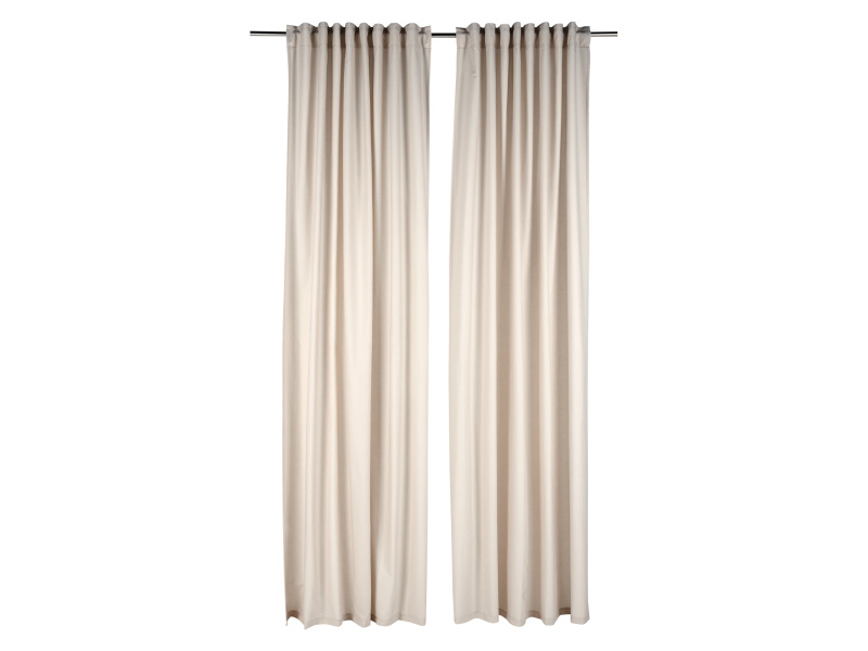 Livarno® Sada závěsů, 135 x 254 cm, 2dílná (béžová)