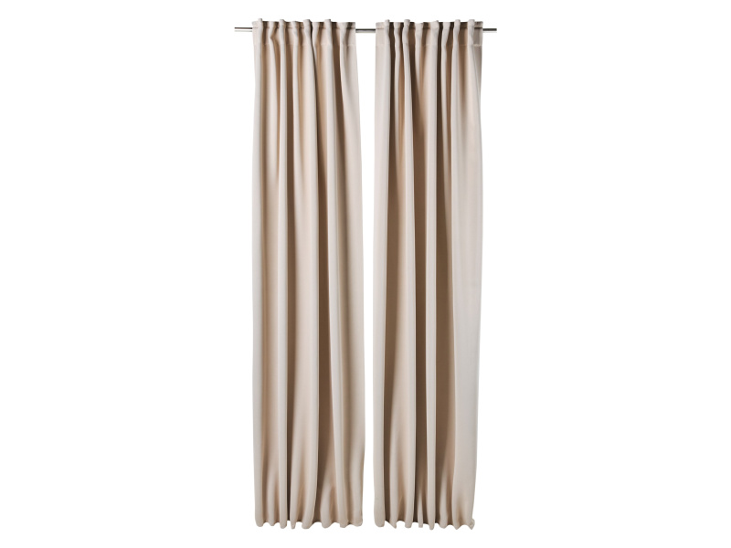 Livarno® Sada závěsů, 2dílná, 135 x 254 cm (světle béžová)