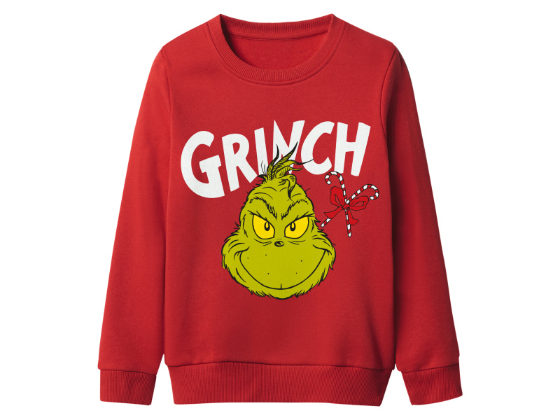 Dívčí mikina Grinch (červená, 134/140)