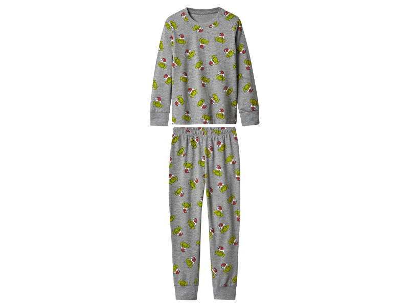 Dívčí pyžamo Grinch (šedá, 98/104)