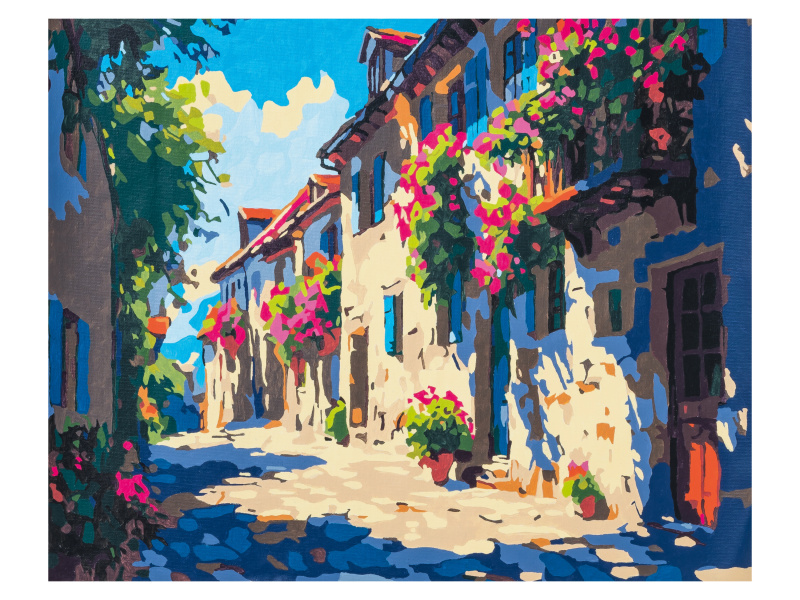 crelando® Malování podle čísel (domečky)