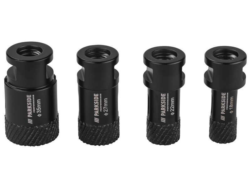 Parkside Performance® Diamantové vrtací korunky (průměr 18, 22, 27, 35 mm)