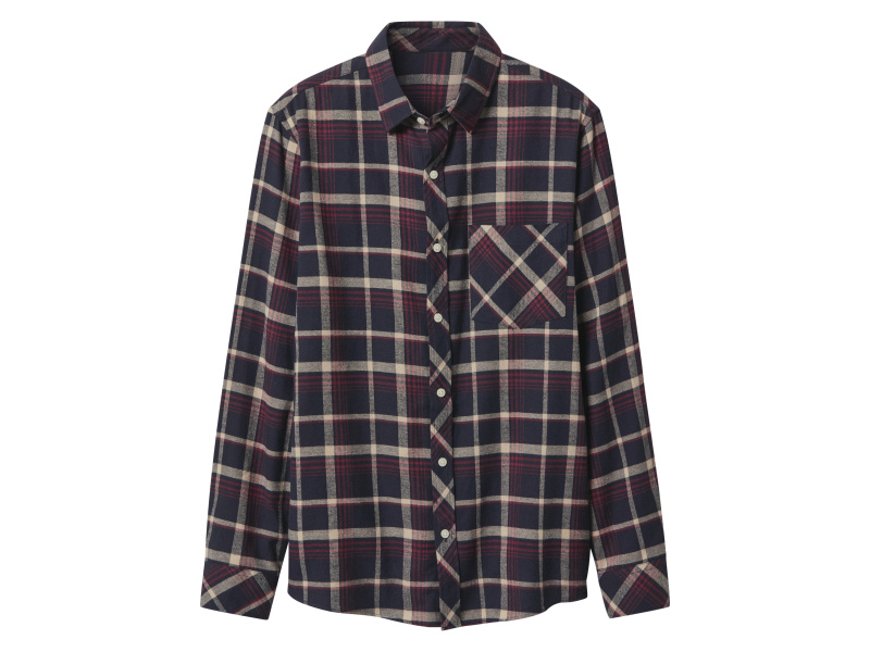 esmara Men Pánská volnočasová flanelová košile (červená / modrá kostkovaná, XL (43/44))