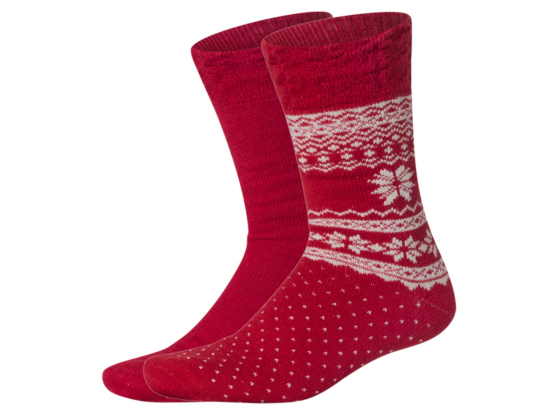 esmara® Pánské termo ponožky, 2 páry (červená, 39-42)