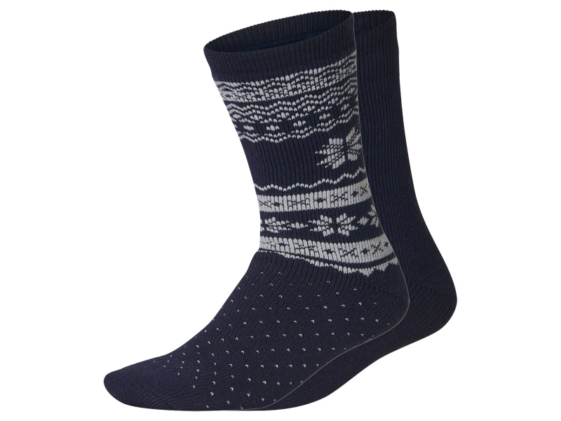 esmara® Pánské termo ponožky, 2 páry (navy modrá, 35-38)