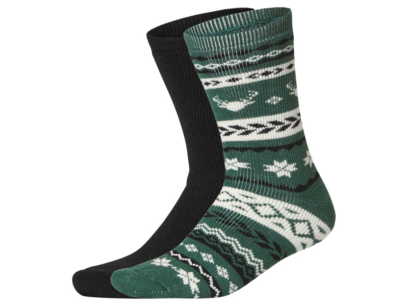 esmara® Pánské termo ponožky, 2 páry (zelená/černá, 39-42)