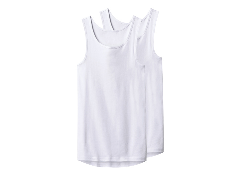 esmara Men Pánský nátělník, 2 kusy (bílá, 7/Xl)