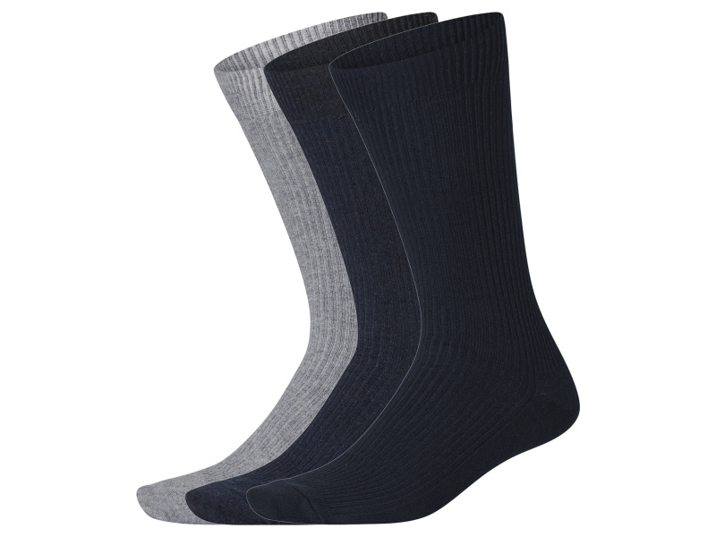 esmara® Pánské termo ponožky, 3 páry (navy modrá / šedá, 39-42)