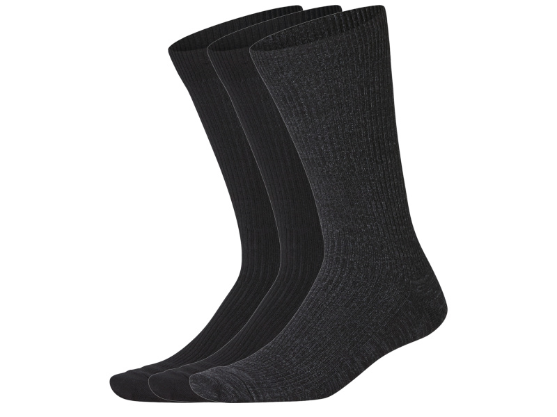 esmara® Pánské termo ponožky, 3 páry (černá/antracitová, 39-42)