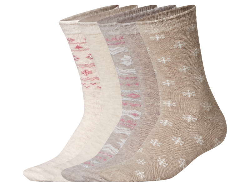 esmara® Dámské ponožky, 5 párů (šedá/béžová, 35-38)