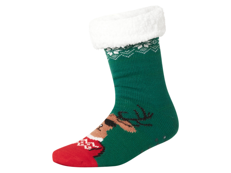Dámské / Pánské vánoční hebké ponožky (zelená, 39-42)