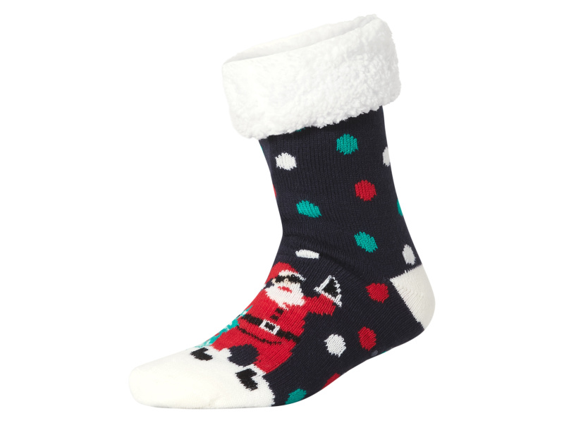 Dámské / Pánské vánoční hebké ponožky (navy modrá, 39-42)