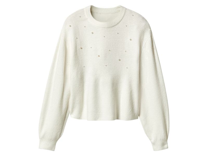 esmara® Dámský úpletový svetr (bílá, S(36/38))