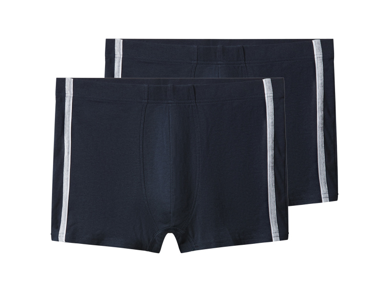 esmara Men Pánské boxerky, 2 kusy (pruhy / navy modrá, 6/L)